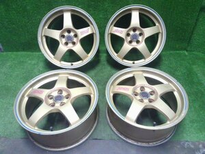 STI 純正 RAYS RE B20 アルミホイール 17インチ 4本セット 17×7JJ 5H PCD100 +48 ハブ径約55mm 【スバル レガシィ BP5より取外し】