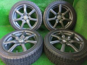 社外ホイール MiLLOUS 17×7 +54 PCD114.3 215/45R17 ナンカン CORSAFA バリ溝 冬 売切!!