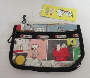 未使用 * SNOOPY x LeSportsac スヌーピー レスポートサック コラボ ポーチ * コスメポーチ 化粧ポーチ トラベルポーチ ピーナッツ PEANUTS