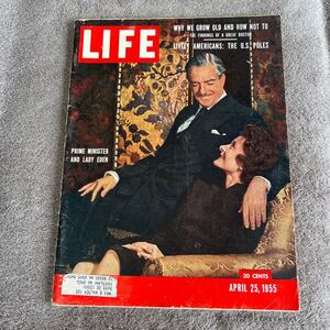 ☆長期保管品☆ 洋書 LIFE1955年4月25日号 LIFE誌 ライフ誌 洋雑誌 ビンテージ レトロ 雑誌 広告 ポスター コレクター LIFE誌 洋書 ライフ