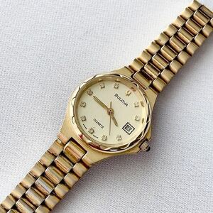 BULOVA ブローバ　レディースクォーツ　稼動品　#9063-5020 ♪