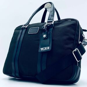 [日本限定/美品] TUMI トゥミ JARVIS イースト ウエスト バリスティックナイロン レザー 2way トートバッグ メンズ ビジネス A4+PC可 紺