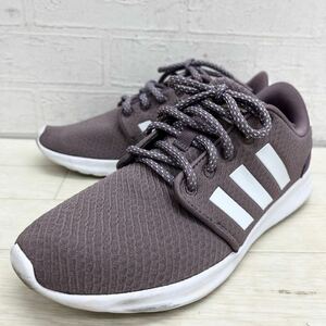 1444◎ adidas アディダス 靴 ランニング シューズ スニーカー ローカット スリーライン カジュアル ライトパープル レディース23.0