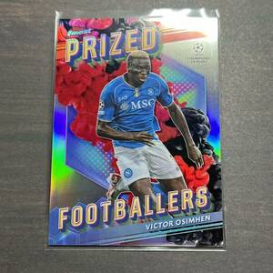 Victor Osimhen Prized Footballers Fusion Variations 2023-24 Topps Finest UEFA Club Competitions Soccer