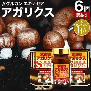 訳あり サプリ アガリクス アウトレット 300粒*6個セット 約180日分 賞味期限2024年12月以降 送料無料 宅配便