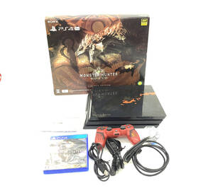 【中古・ジャンク品】PS4本体PRO　モンスターハンター版.,