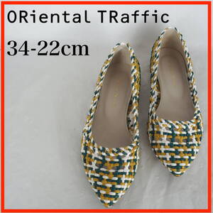 MK9827*ORiental TRaffic*オリエンタルトラフィック*レディースバレエシューズ*34-22cm*山吹色・緑・白