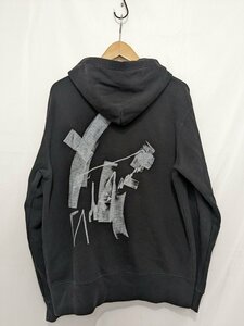 Ground Y グラウンドワイ Yohji Yamamoto ヨウジヤマモト バックプリントジップアップパーカー GK-T58-078 サイズ：3 ブラック