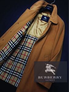 s81美品【頂点メルトンウール】極暖トレンチコート!! 定価15万●BURBERRY LONDON●トレンチコート バーバリーコート メンズ スペイン製