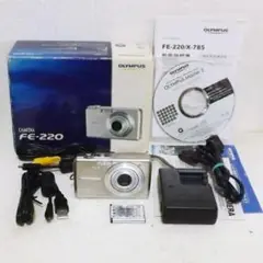 動作品 Olympus FE-220 710万画素 光学3倍 バッテリー充電器付