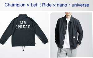 ☆新品国内正規 チャンピオン Champion/別注LET IT RIDE コーチJACKET nano universe ネイビー