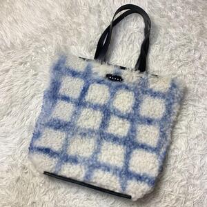 MARNI マルニ ムートン　トートバッグ A4収納　スウェード レザー　ファー ボア