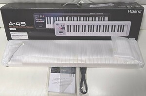 【新品未使用】Roland ローランド/A-49 WH ホワイト 【DP-10ペダルセット】 49鍵盤MIDIキーボード