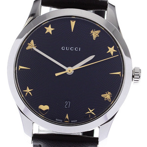 グッチ GUCCI 126.4/YA1264029 Ｇタイムレス デイト クォーツ ボーイズ 良品 _742890【ev20】