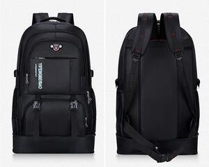 新作バッグ 防災リュック パック ザック大容量65Ｌ 登山 リュック リュックサック 登山バック バックパック 旅行 アウトドア ブラック