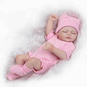 リボーンドール リアル赤ちゃん人形 シリコン 入浴可能 抱き人形 赤ちゃん人形 ピンク A075