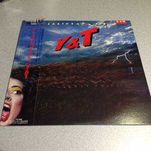 レア 国内盤 帯付き プロモ Y&T Earthshaker アースシェーカー ワイ・アンド・ティー LP レコード アナログ盤 アースシェイカー