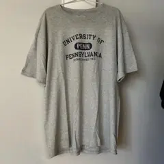 古着 チャンピオン カレッジロゴTシャツ グレー XL