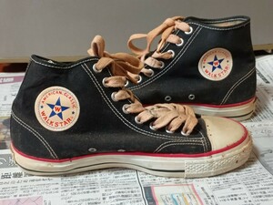 WALKSTAR アメリカンクラシック　ハイカットスニーカー　　黒×白 キャンバス　size 25cm