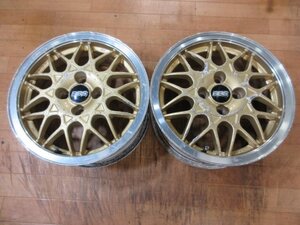 BBS ホイール 2本 4H-100 15インチ 6.5J+40 VW ゴルフ3 ポロ ルポ ヴィッツ アクア シビック CR-X インテグラ NB ロードスター 軽四 軽トラ