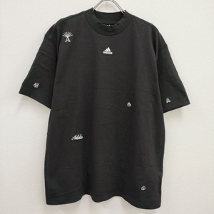 adidas 刺繍 ロゴ サイズXL オーバーサイズ 半袖Ｔシャツ カットソー ブラック アディダス 4-0603S 234732