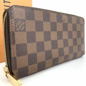 1円 美品/新型 LOUIS VUITTON ルイヴィトン メンズ 長財布 ジッピーウォレット ラウンドファスナー ローズバレリーヌ ダミエ ピンク N60046