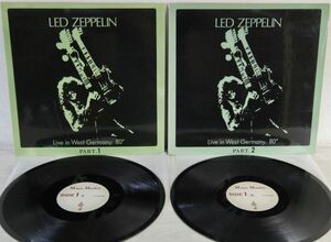 ★★LED ZEPPELIN【Live in West Germany. 80”/PART.1/PART.2】2LPセット★★コレクターズ盤 アセテート?