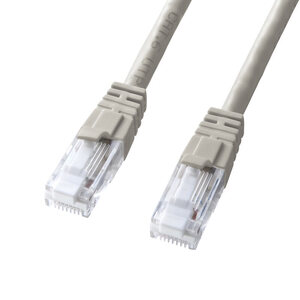 LANケーブル サンワサプライ ツメ折れ防止カテゴリ6LANケーブル 10m 単線 ライトグレー RJ45 ストレート全結線