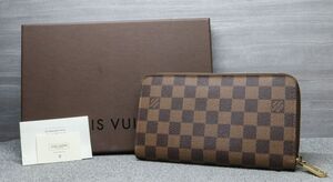 未使用 ルイヴィトン N60003 ダミエ ジッピー オーガナイザー ラウンドファスナー 長財布 LOUIS VUITTON