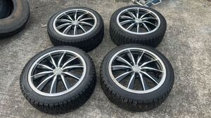 中古 スタッドレス ４本セット 215/45R17 weds 17インチ 114.3 5H 7J ＋47 ダンロップ winter maxx wm01 ナンカン corsafa 17&18年製