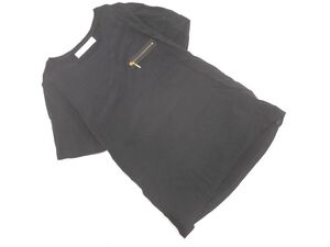 ZARA ザラ COLLECTION 切替 ジップ カットソー sizeM/黒 ■◆ ☆ efc4 レディース