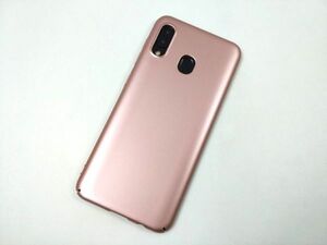 SAMSUNG GALAXY A30 ハードケース カバー 側面フル保護 シンプル 薄型 ローズゴールド