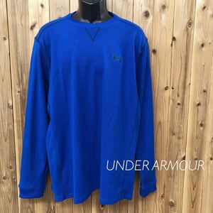 UNDER ARMOUR /LOOSE /coldgear /アンダーアーマー メンズ2XL 長袖Tシャツ トップス ワッフル ロンT ロゴプリント スポーツウェア