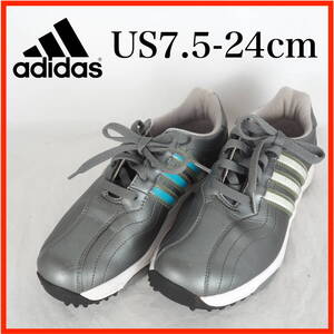 OK0275*adidas*アディダス*レディースゴルフシューズ*US7.5-24cm*グレー