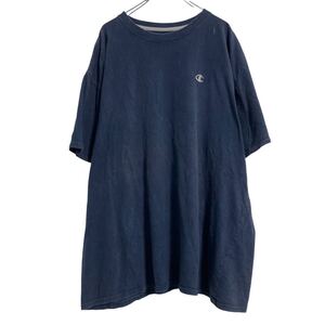 Champion 半袖 ロゴ Tシャツ 3XL ネイビー チャンピオン ビッグサイズ 古着卸 アメリカ仕入 a610-5799