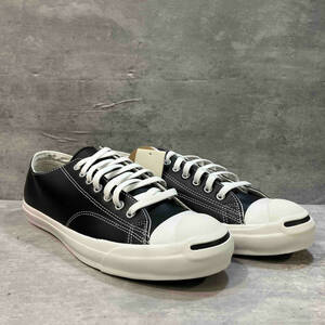 CONVERSE LEATER JACK PURCELL レザー ジャックパーセル 30cm ブラック　ホワイト　コンバース