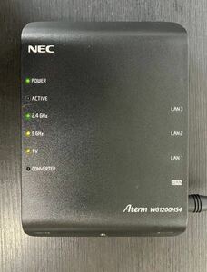 Aterm WG1200HS4 PA-WG1200HS4 NEC Wi-Fiルーター Wi-Fi ルーター NECプラネットフォームズ株式会社 通電確認済み 中古 中古品 