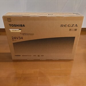 横浜発 2024年製 新品未開封品 TOSHIBA 東芝 REGZA レグザ 液晶 テレビ 24V34 24インチ 家電 取説 リモコン 付き 保証書付き 