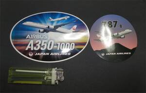 ◆JAL 日本航空 ステッカー 非売品 787-8 AIRBUS A350-1000 ボーイング エアバス 成田空港 羽田空港 CA パイトット　