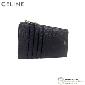 セリーヌ （CELINE） ジップ付きコンパクト カードホルダー エッセンシャル カードケース コインケース 小銭入れ 10J89 ブラック（新品）