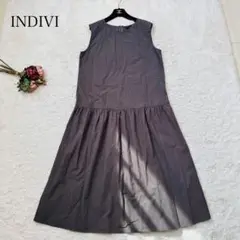 新品❤️INDIVI インディヴィ　ノースリーブワンピース　ロング　13号　XL