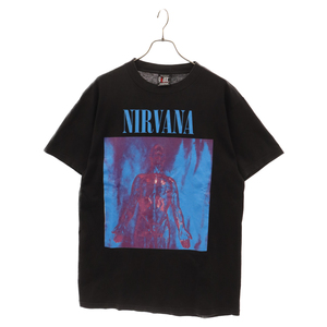 VINTAGE ヴィンテージ 90S NIRVANA SLIVER GIANT BY TULTEX ニルヴァーナ スリヴァー プリント半袖Tシャツ ブラック