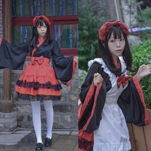 い レディース　ハロウィン コスプレ 巫女　衣装 仮装 コスチューム 変装 ロリータ　ワンピース