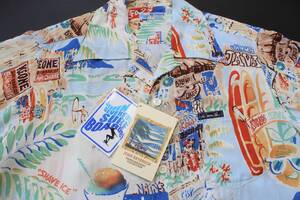 YSS21東洋Sジョンセバーソン ビーチICE JAVA日本製JOHN SEVERSON半袖シャツHAWAIIAN SHIRTSサーフボード オープンカラー