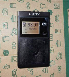 SRF-R356 SONY ソニー 美品 受信確認済 完動品 AM FM ワイドFM ポケットラジオ 名刺サイズ 通勤 出張 旅行 入院 防災 競馬 1053921