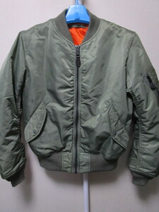 AVIREX COMMERCIAL MA-1 JACKET・L・セージグリーン（アヴィレックスコマーシャルMA-1ミリタリージャケットブルゾンジャンパー）