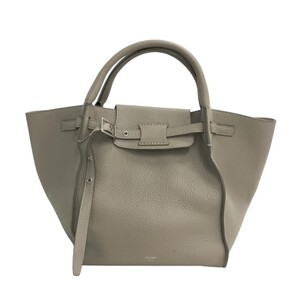 CELINE セリーヌ F-CU-1178ビッグバッグ スモール 2WAY レザー ハンドバッグ ベージュ系 [240101302942] レディース