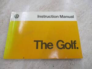 VW　ワーゲン　ゴルフ１　Instruction　Manual