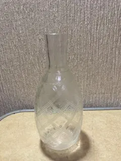 昭和レトロガラス冷酒銚子　花瓶