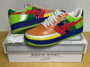 未使用品 29cm A BATHING APE × KAWS アベイシングエイプ カウズ BAPE STA ベイプスタ スニーカー 歯型 レインボー US11